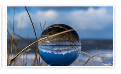 Strand door de glazen bol